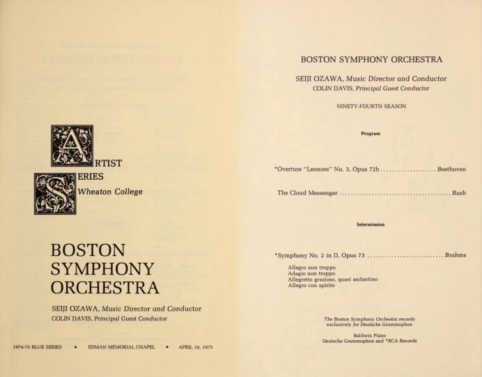BSO_Wheaton_College_1975_program